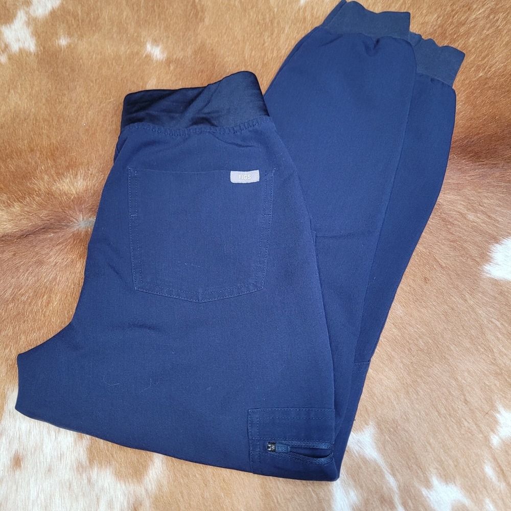 FIGS Zamora High Waisted Jogger Scrub Pants Navy Blue XS Petite W22SW2012P